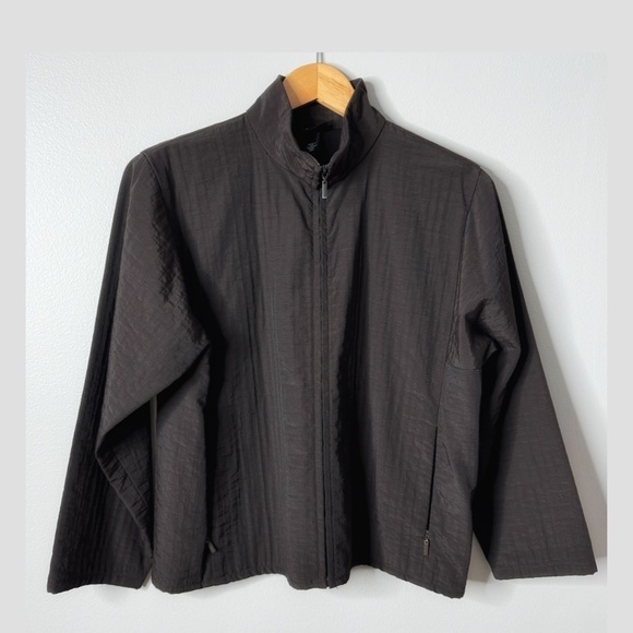 Eileen Fisher Jacket Nylon Blend Ripstop Outdoor Jacket Wind Breaker Petite M - Picture 8 of 11